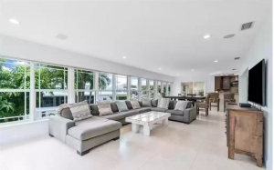 NASCAR’s Greg Biffle Is Selling His Fort Lauderdale Home Living Room