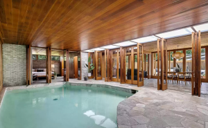 Actor Aaron Paul Lists Idaho Midcentury Modern Home Pool